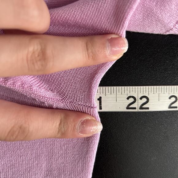 David Brooks Sweater Women XL Purple Lavender Silk Blend Old Money Career Mature - Picture 8 of 10
